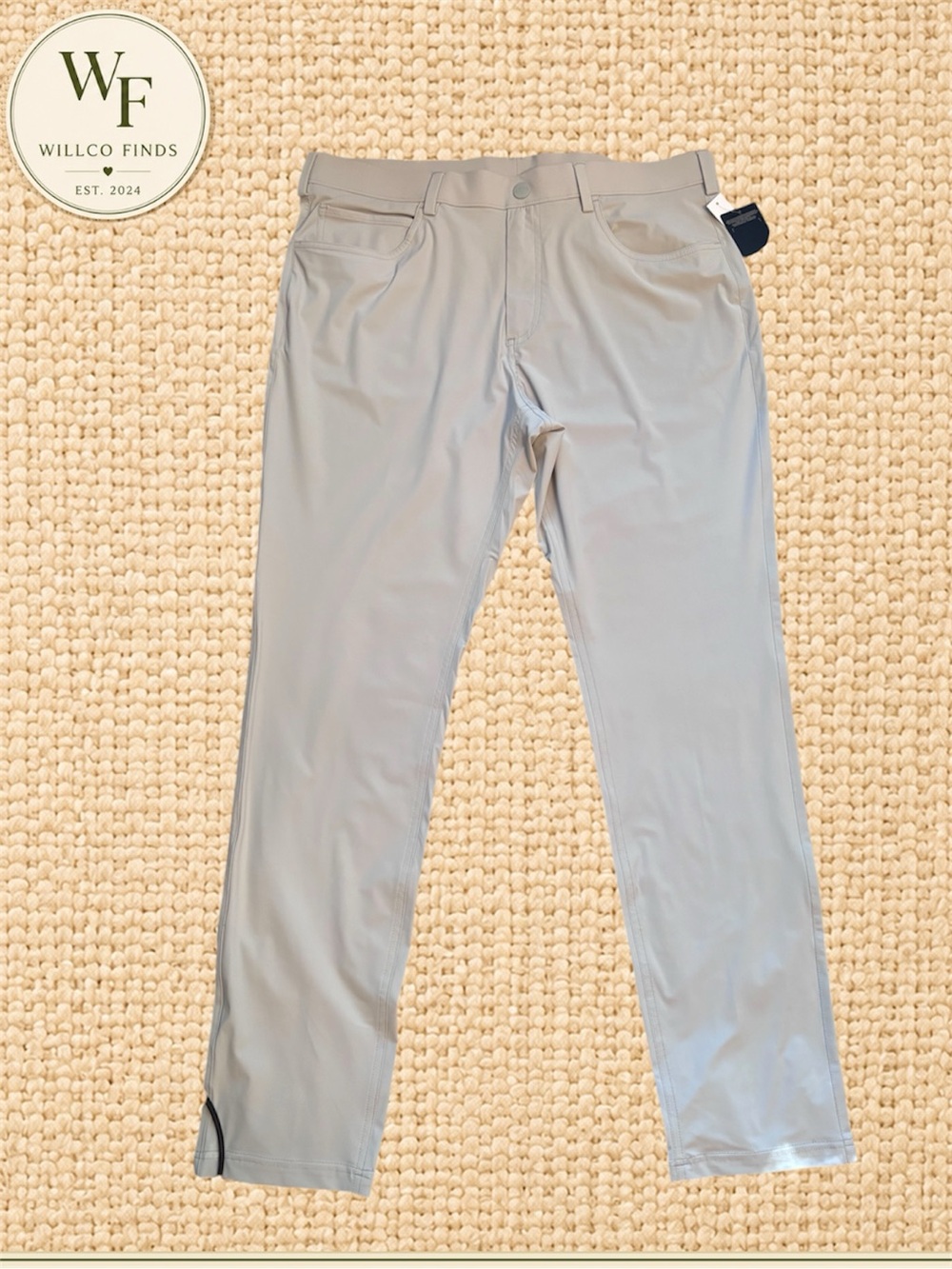 NWT Callaway Men’s Large High Rise Pull On Stretch Golf Pants Gray